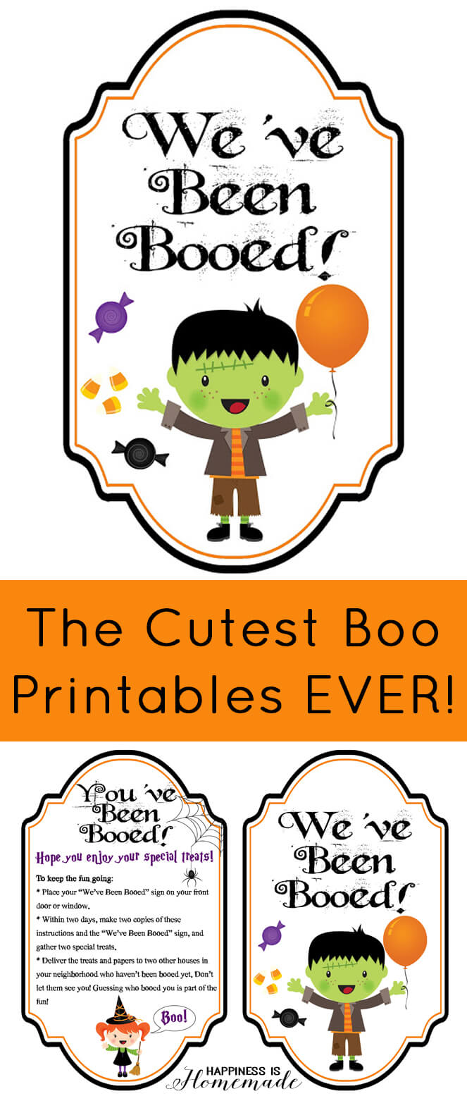 Free You've Been Booed Printables! Happiness is Homemade