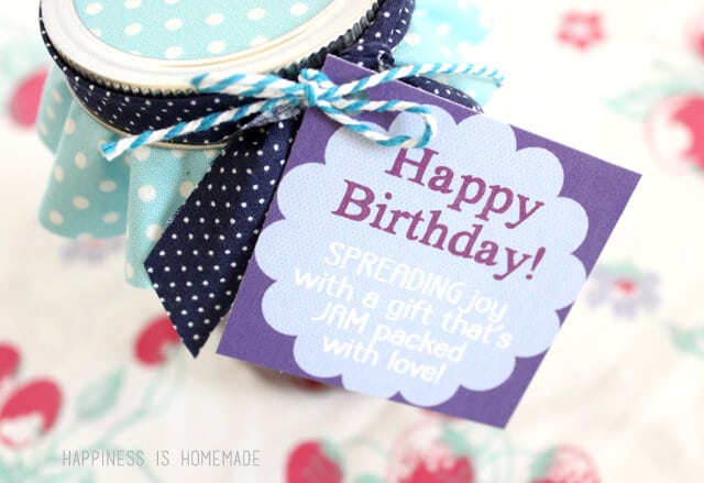 Happy Birthday Gifts For Friends Printable Happy Birthday Jam Labels ...