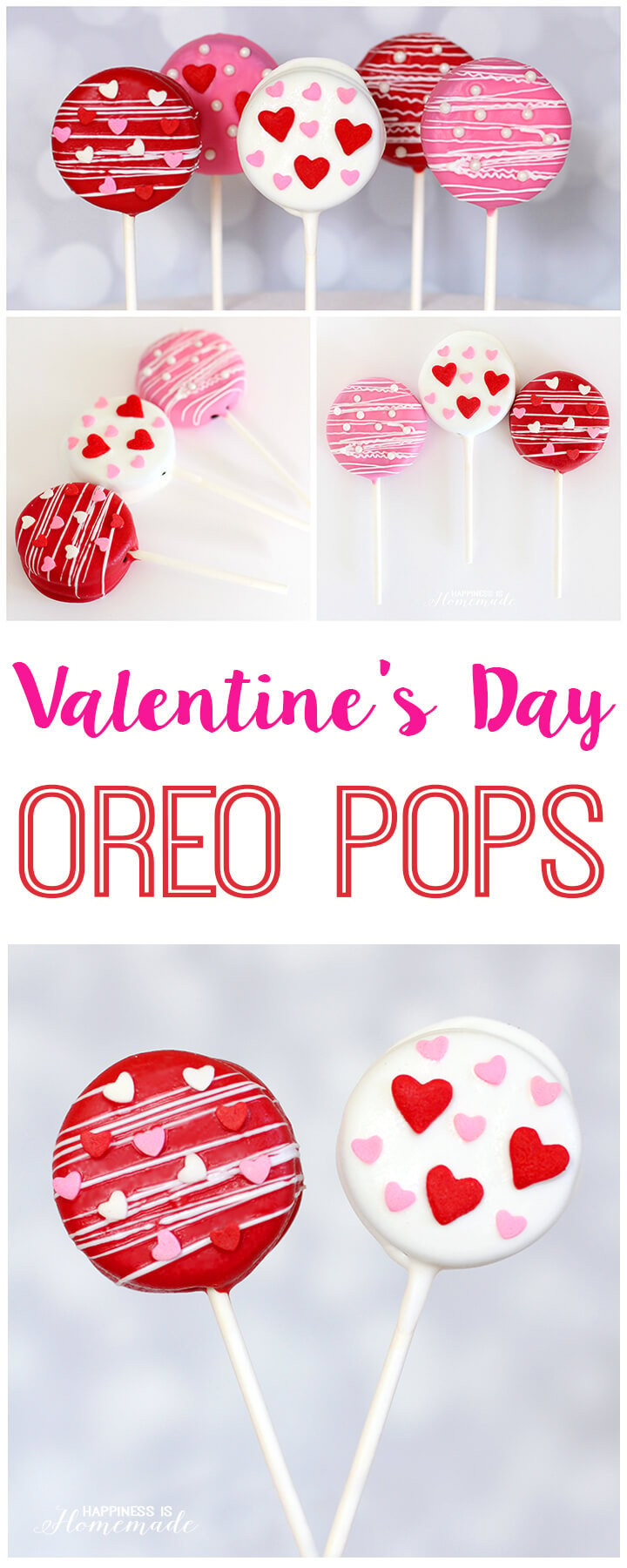 Valentine's Day Oreo Pops - Happiness is Homemade