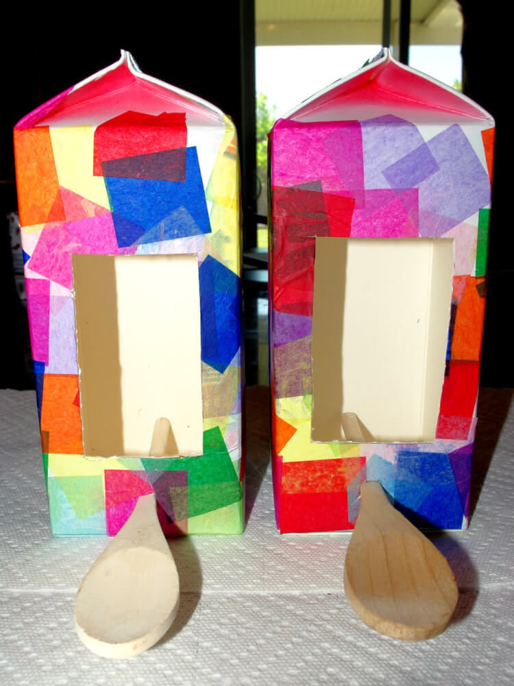 Recycled milk carton birdhouses and bird feeders are a fun quick and easy kids craft that anyone can make! 