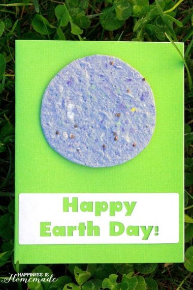 happy earth day plantable seed paper craft for kids