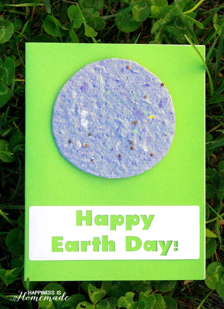 happy earth day plantable seed paper craft for kids