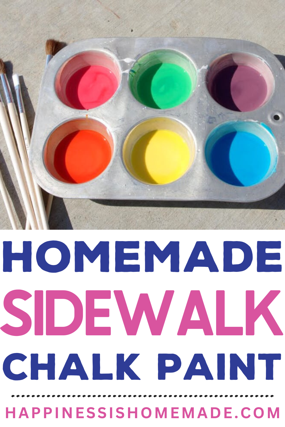 homemade side walk chalk paint