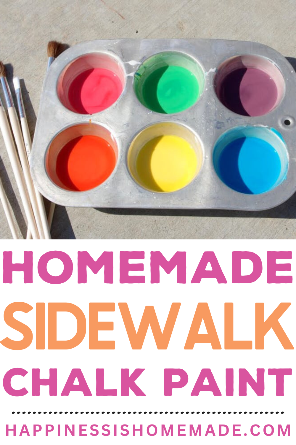 homemade sidewalk chalk paint