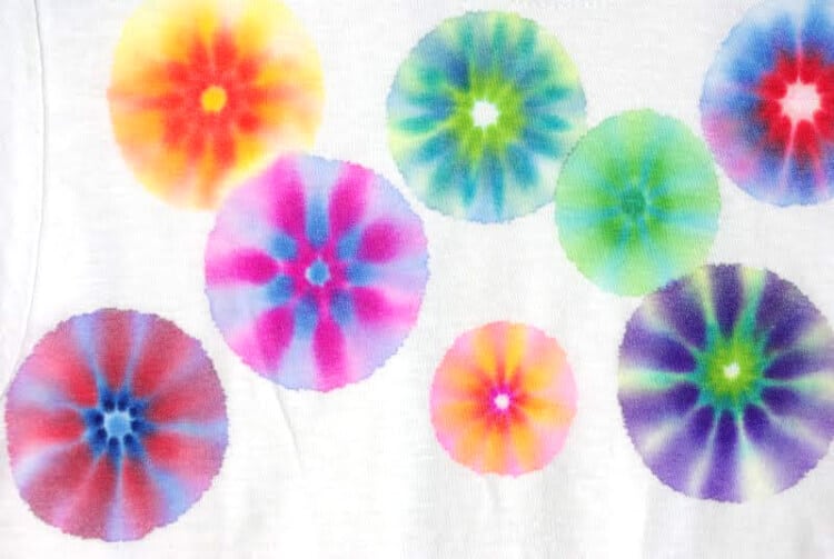 coffee filters tie dyed