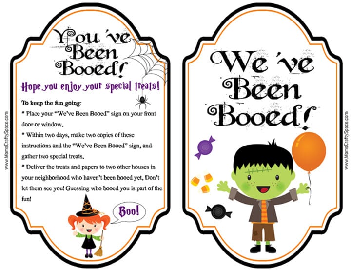 weve been booed printable set 