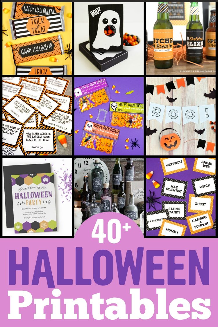 40+ halloween printables collage collection