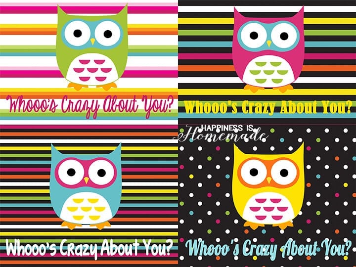 owl themed valentines day cards