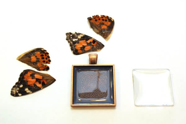 butterfly necklace supplies 