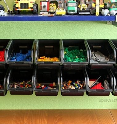 lego storage organization in shelves
