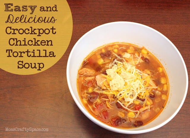 easy crockpot chicken tortilla soup recipe