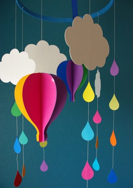 hot air balloon hanging mobile