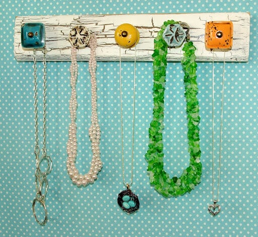Distressed Knob Jewelry Holder