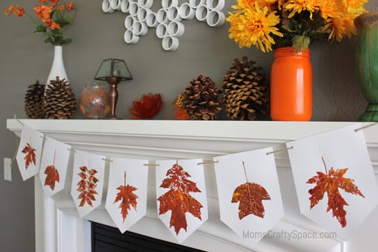 Leaf Printed Autumn Banner