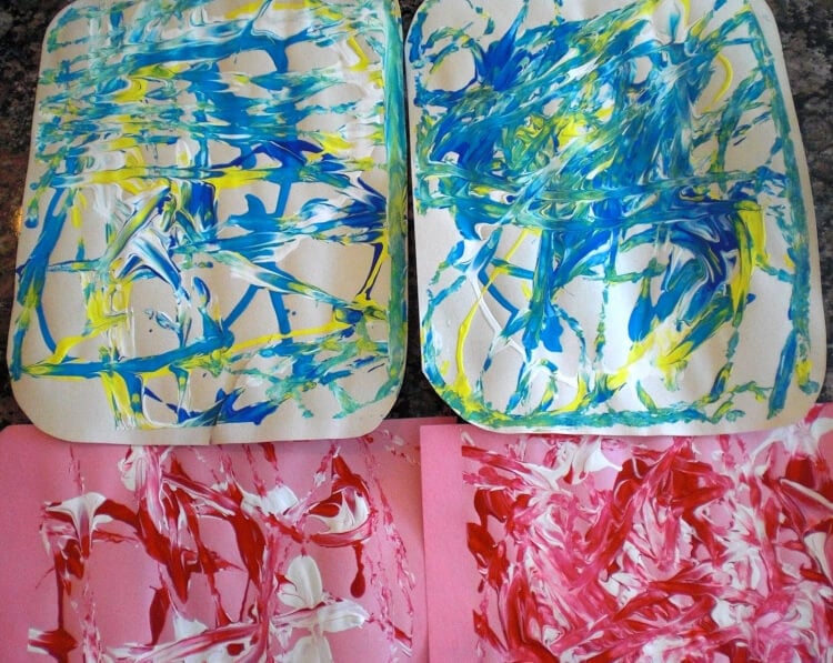 marble painting with marbles 