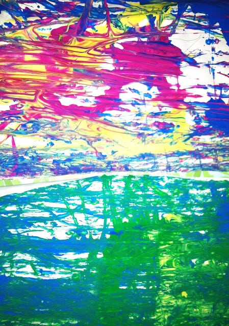 colorful marble painted paper