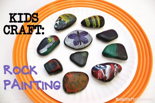 kids craft rock painting