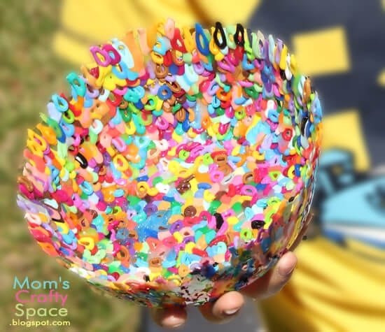 perler beads made into a bowl