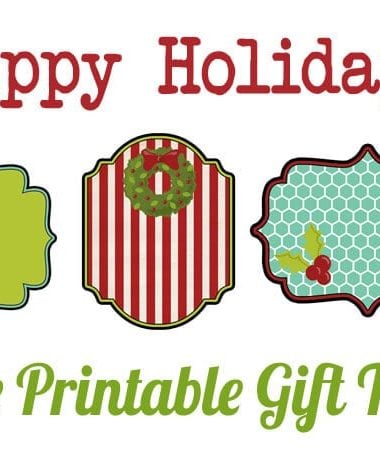 happy holidays printable gift tags