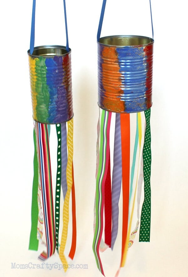 Kids Craft: Recycled Tin Can Windsocks