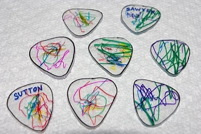 Styre Enumerate camouflage DIY Guitar Picks {Tutorial} - Happiness is Homemade