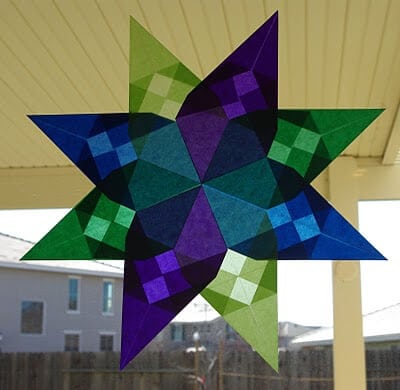 waldorf window stars on window