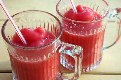 Watermelon Strawberry Slushies {Recipe}