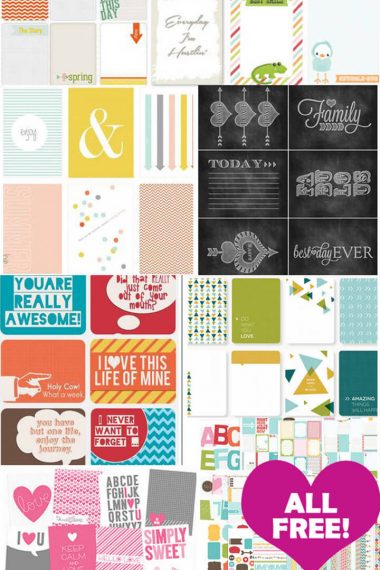 collage of printable projects for life cards