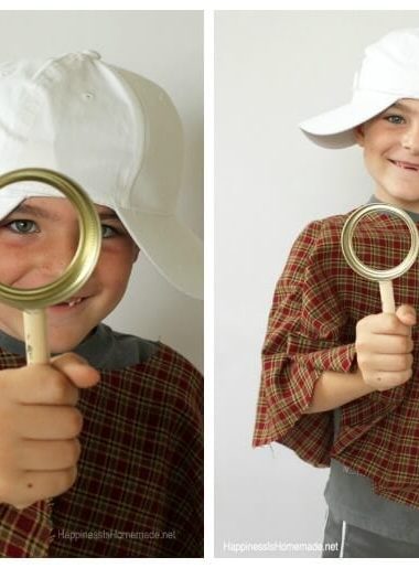 kids wearing easy detective costume