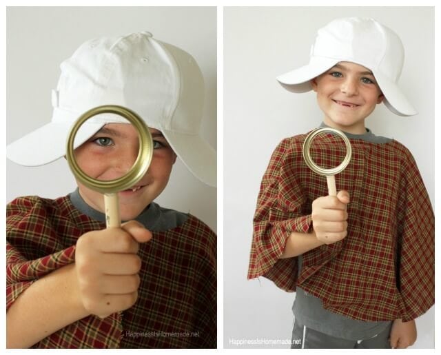 kids wearing easy detective costume