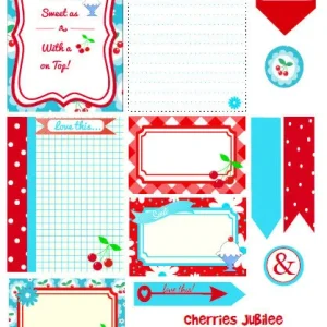 Cherries Journaling Elements