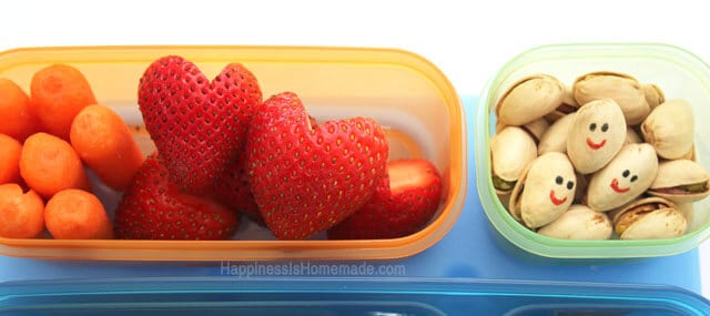Heart Shaped Strawberries and Bento Lunch