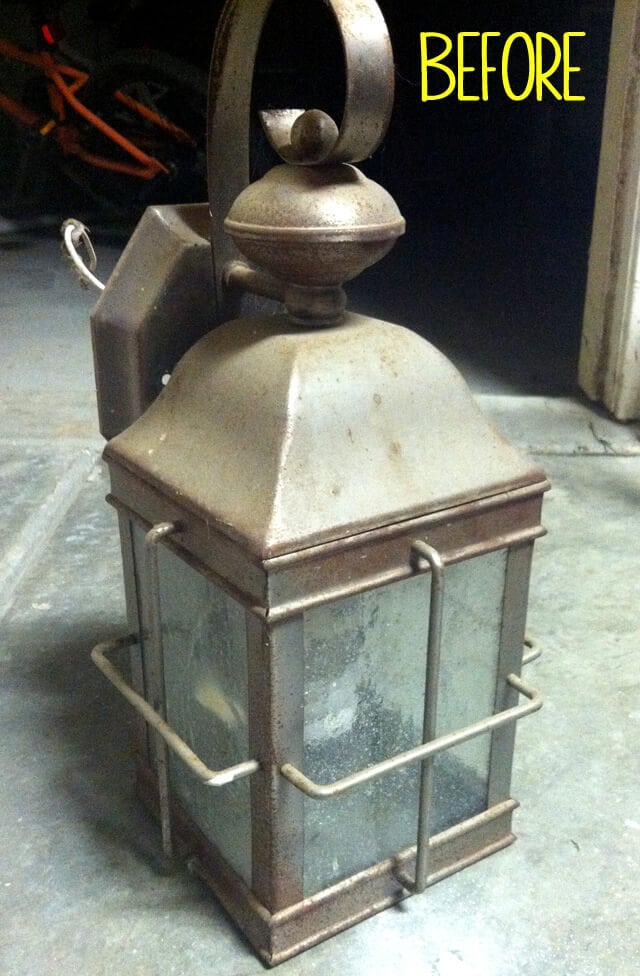 Porch Lamp Makeover Before
