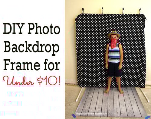 DIY photo backdrop frame for under $10