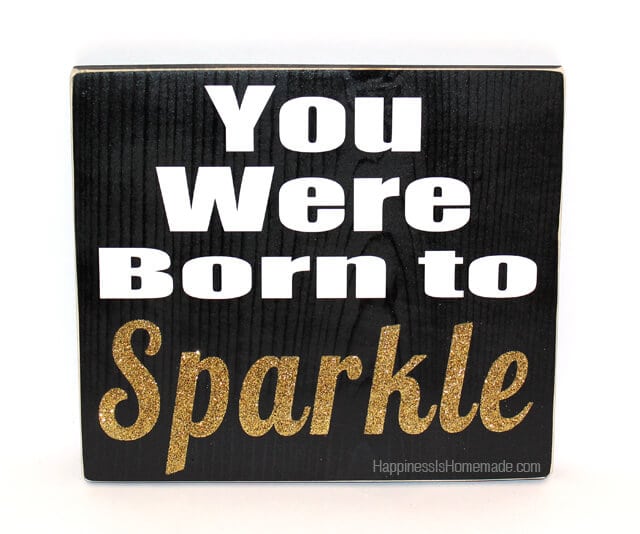 How to Make a Glittered Wood Sign