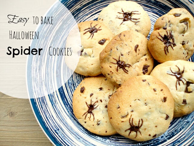 easy halloween spider cookies 