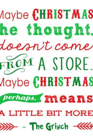 christmas printable quotes from the Grinch
