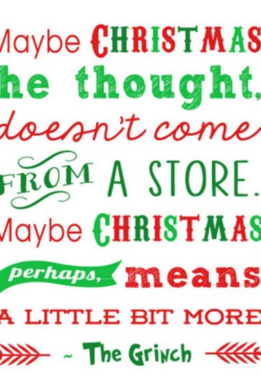 christmas printable quotes from the Grinch