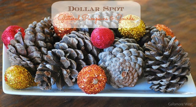 Glittered Pumpkins & Gourds Centerpiece