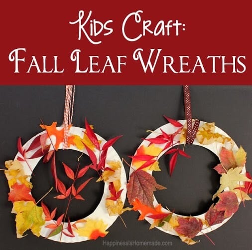 kids craft fall leaf wreaths