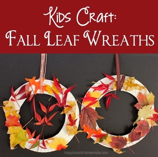 Kids Craft: Fall Leaf Wreaths