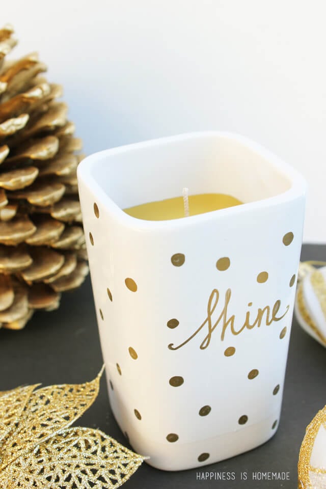 15-Minute Gift Idea: Easy DIY Sharpie Decorated Candle - Happiness is  Homemade