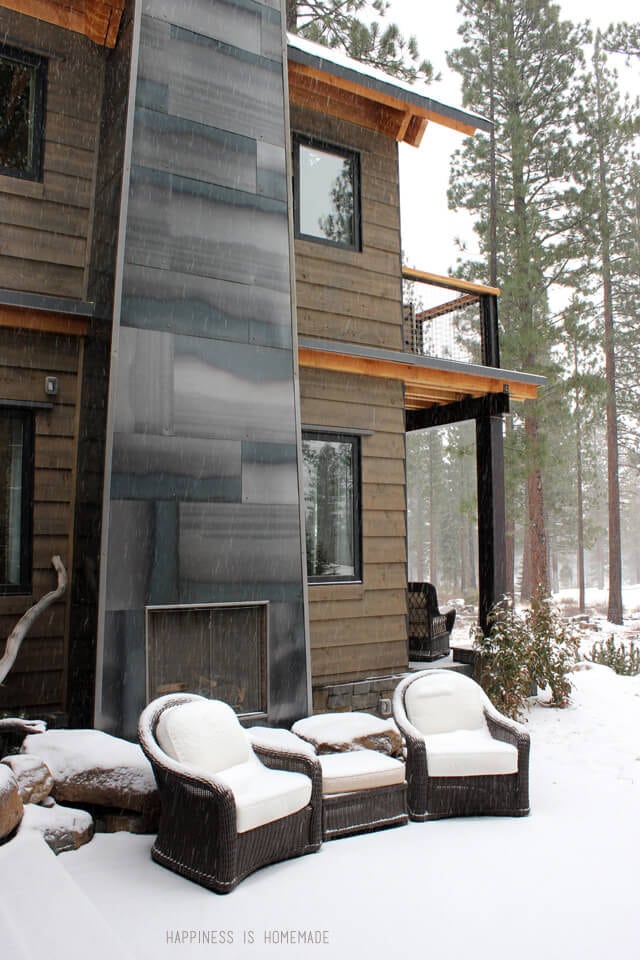 Exterior Fireplace at the 2014 HGTV Dream Home