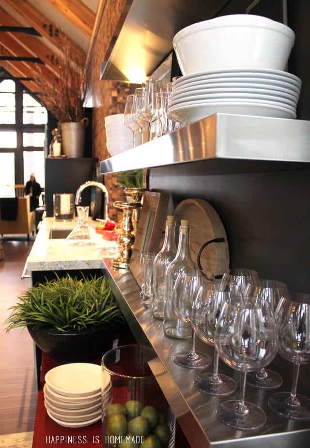 Open Kitchen Shelving at the 2014 HGTV Dream Home