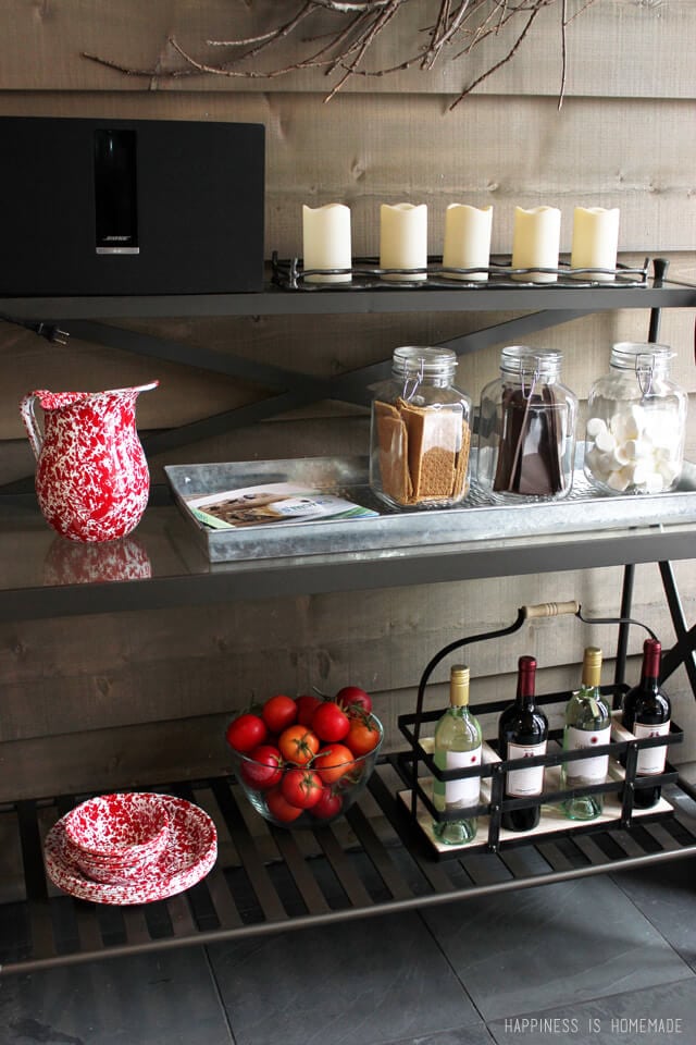 Outdoor Wine and S'mores Cart at the 2014 HGTV Dream Home