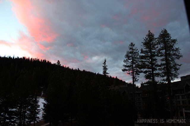 Sunset over the Ritz-Carlton Lake Tahoe