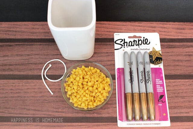 Supplies to Make a Sharpie Candle