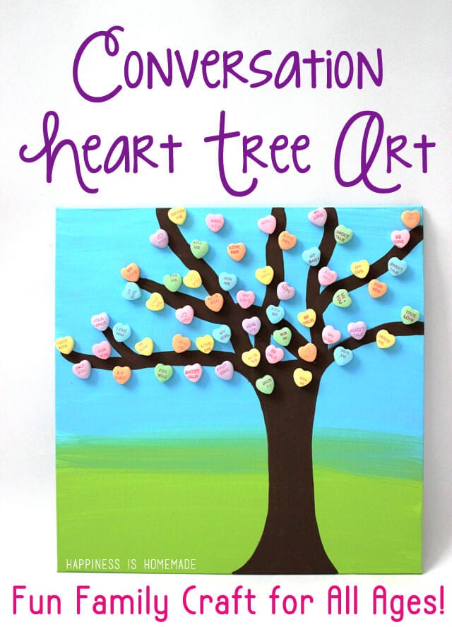 Family Night Valentine Crafts {Love Trees} 