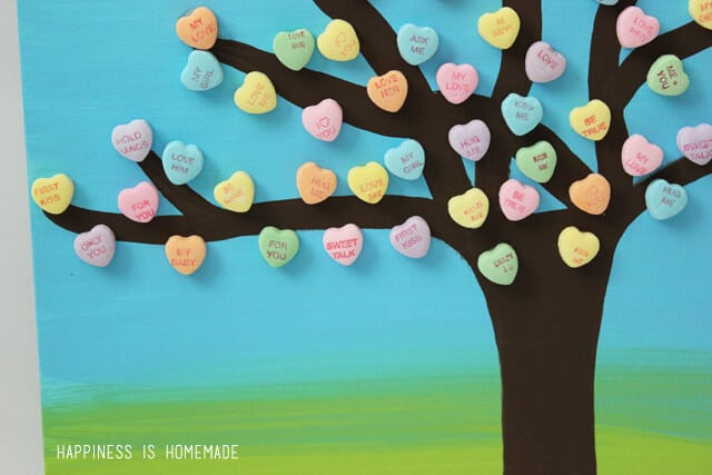 Conversation Heart Tree Valentine's Decor