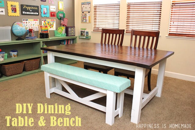 DIY Farmhouse Table & Bench